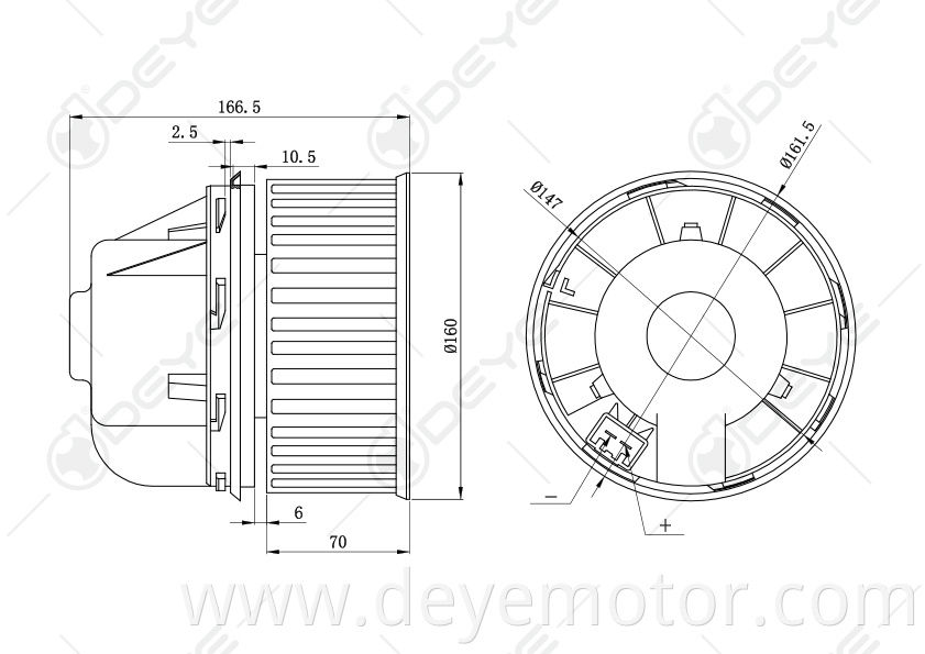 VPAMFH-18456-AB DV6Z-19805C B car air conditioner blower motor for FORD FOCUS